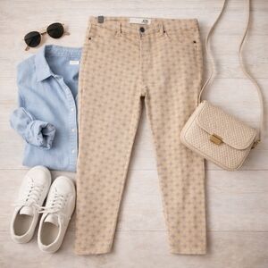 Retro Pastel Geometric Slim Pants | Y2K Indie Festival Style Size 10